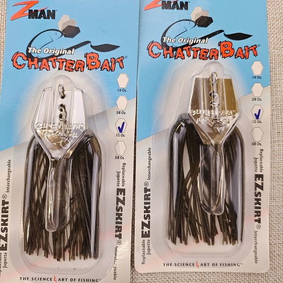 Z Man The Original Chatter Bait Fishing Lure 1/2oz Shad EZ Skirt Lot of 4 - Picture 2 of 12